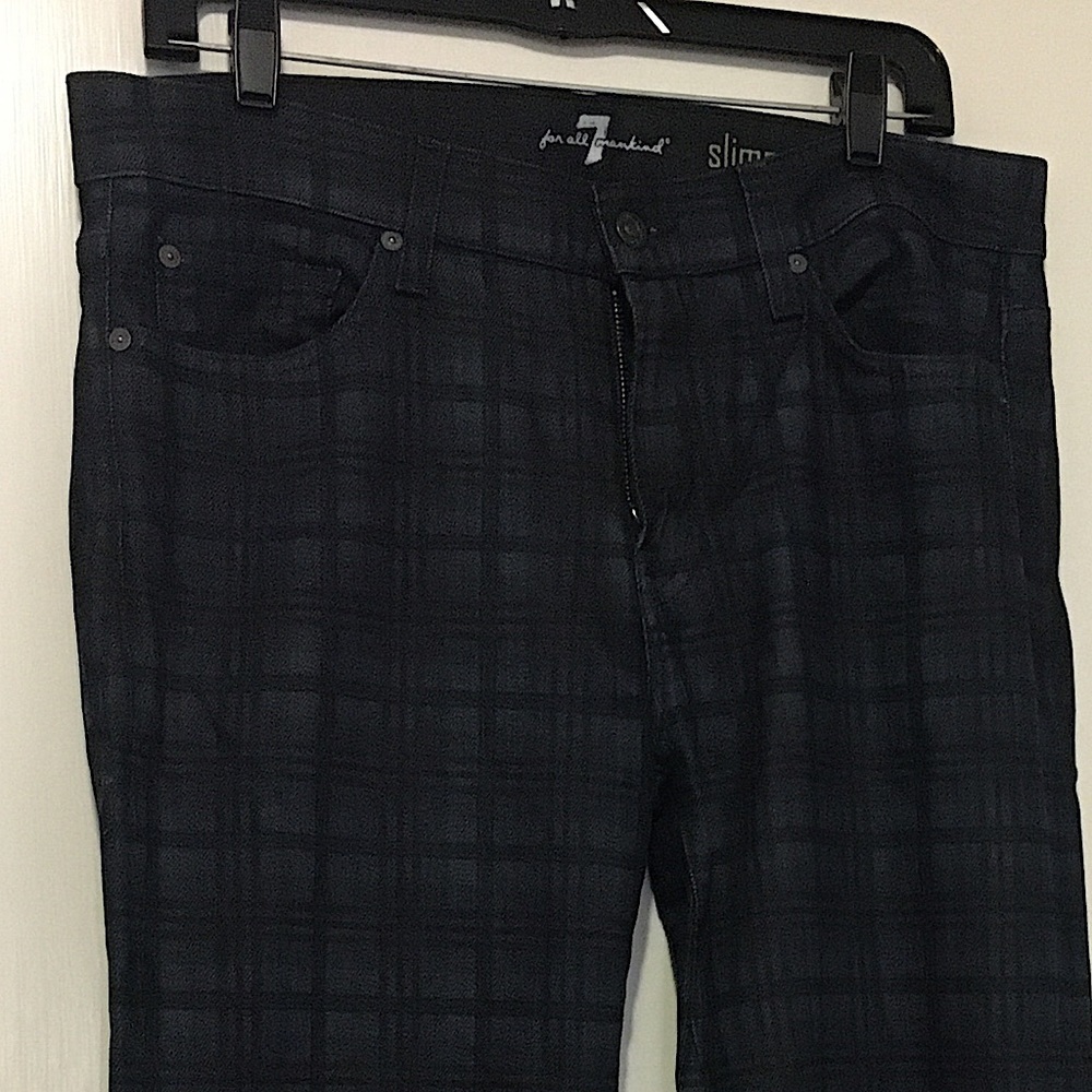 7 for All Mankind slimmy jeans in plaid